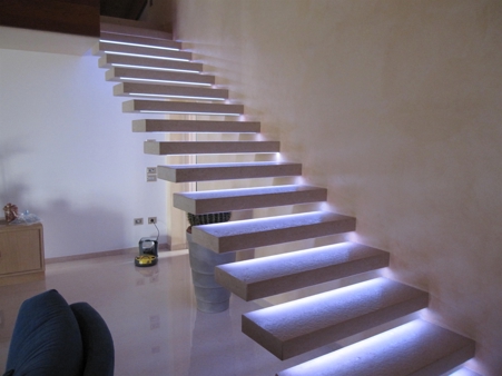 Staircases in marble granite and natural stone